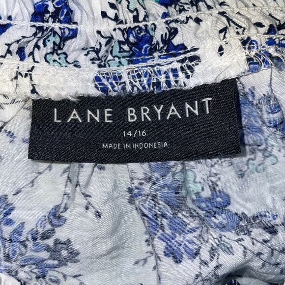 Lane Bryant Swing Popover Floral Blouse Bracelet-Sleeve Lightweight Size 14 16 - Picture 6 of 10